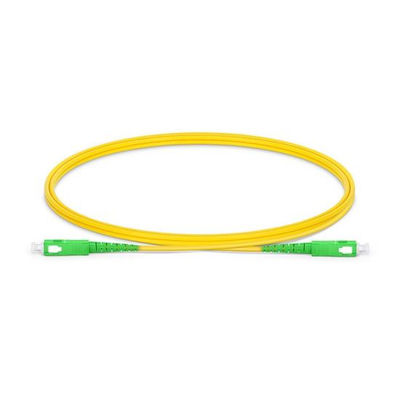 SC APC to SC APC Simplex G.652.D Single Mode PVC 2.0mm Fiber Optic Patch Cord