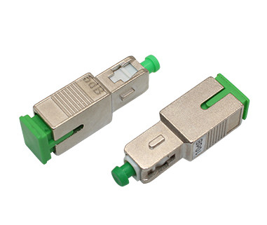 SC APC Female To SC APC Male Plug In Fixed Fiber Optic Attenuator 1-25dB