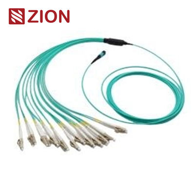 8 Fibers MPO-LC Harness Cable with OM3 Fiber and 2.0mm Straight Design for High-Density Data Centers