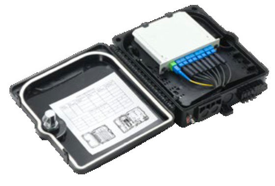 8/12 Cores Waterproof Fiber Terminal Box with PLC Splitter for Fiber Optic Distribution