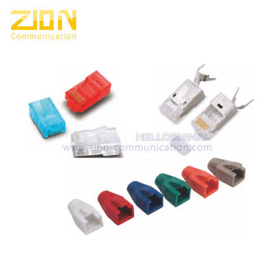 Cat.5e/6A Modular Plug 8P8C RJ45 Connector for Ethernet Networks 3U-50U