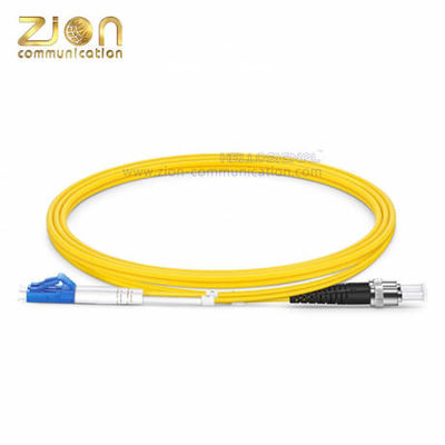 LC UPC to ST UPC Duplex Fiber Optic Patch Cord G.652.D Single Mode PVC 2m Length FOPC