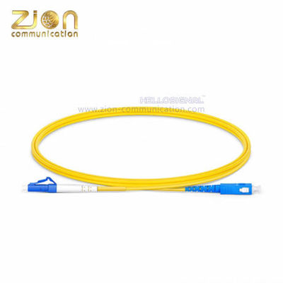 LC UPC to SC UPC Simplex G.652.D Single Mode PVC 2m Length Fiber Optic Patch Cord