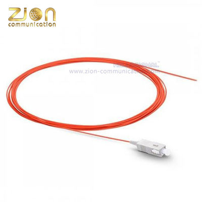 SC UPC Simplex OM1 Multimode Fiber Optic Patch Cord with PVC Jacket 0.9mm 2m Length