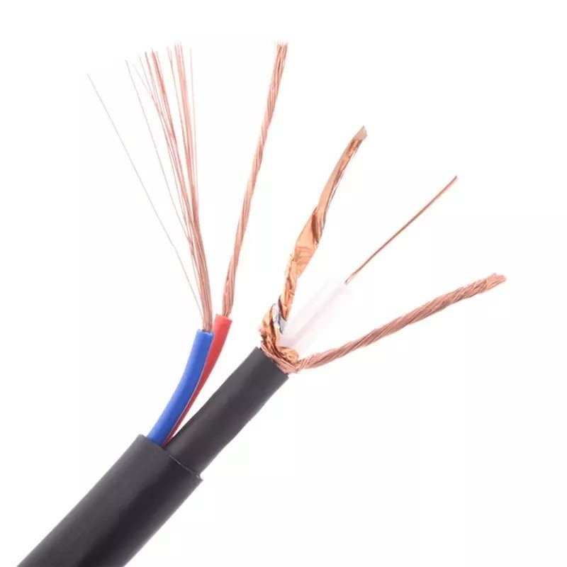 HD70+2×0.50 CCTV Wire CCS CCA HD70 Cable Coaxial HD70 Coaxial Cable with Power cable