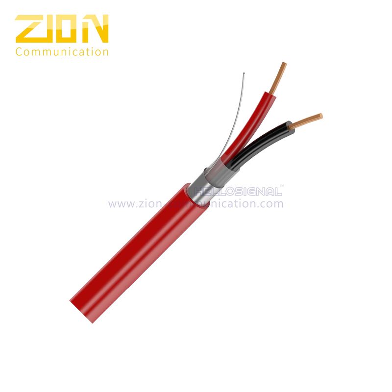FPLP-CL2P Fire Alarm Cable 14AWG 2 Cores Solid Shielded  for Burglar Alarm System