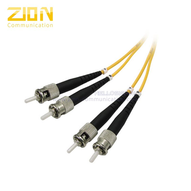 ST to ST Duplex Singlemode Fiber Optic Patch Cord with 2.0mm PVC Jacket for Multimedia Usage