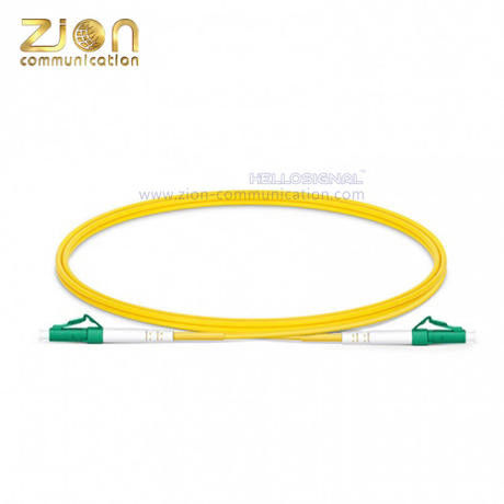 LC APC to LC APC Simplex Fiber Optic Patch Cord with G.652.D Single Mode and PVC Jacket